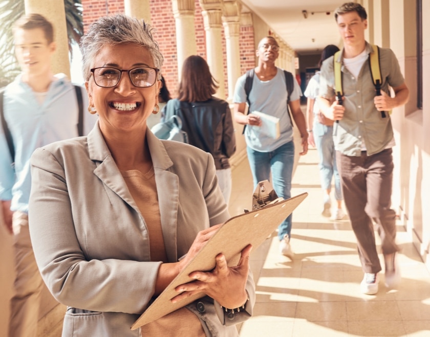 School Administrator smiling
